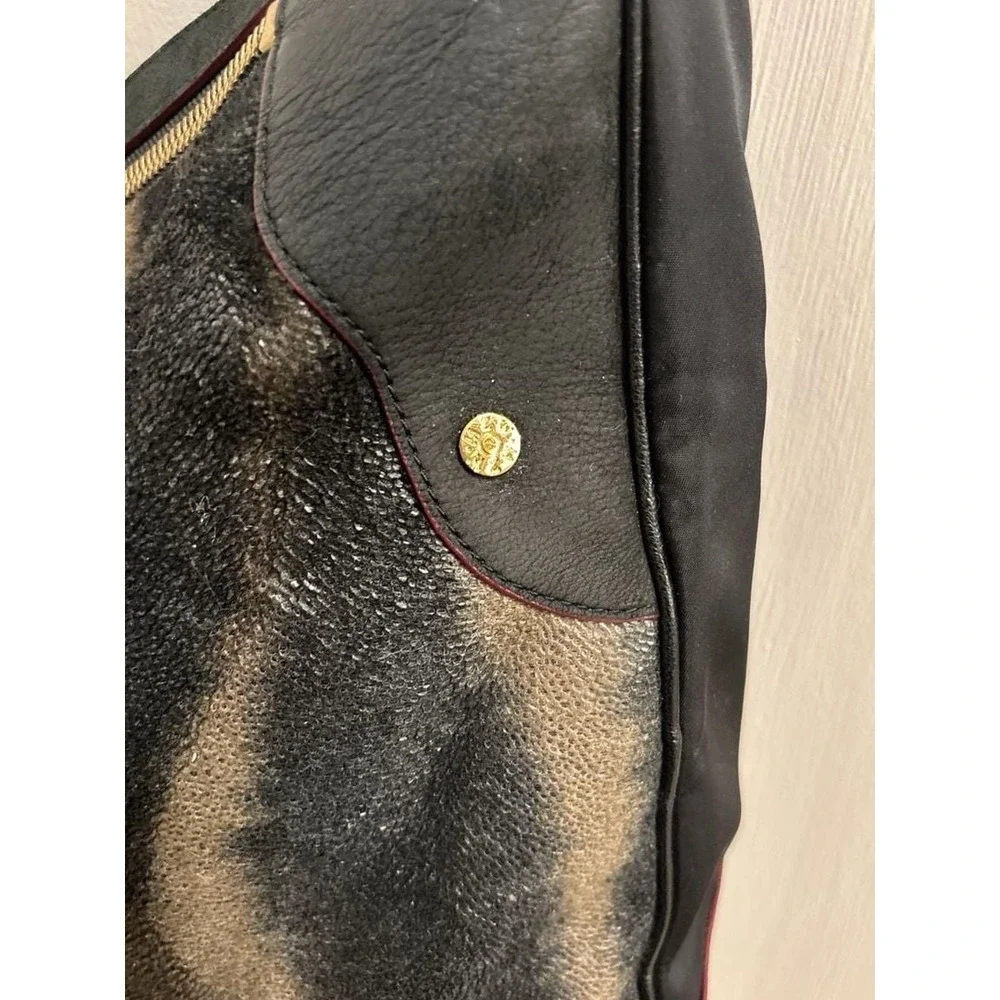 MZ Wallace Metallic Tiger Print Hobo Bag with Gold Hardware